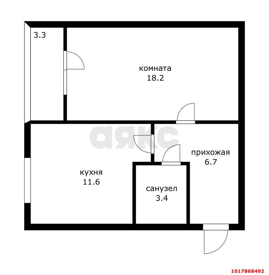 Фото №13: 1-комнатная квартира <span class="whitespace-nowrap">39 м²</span>, <span class="whitespace-nowrap">5/5 эт.</span> - Новая Адыгея, мкр. жилой комплекс Мега, ул. Бжегокайская, 90/3к2