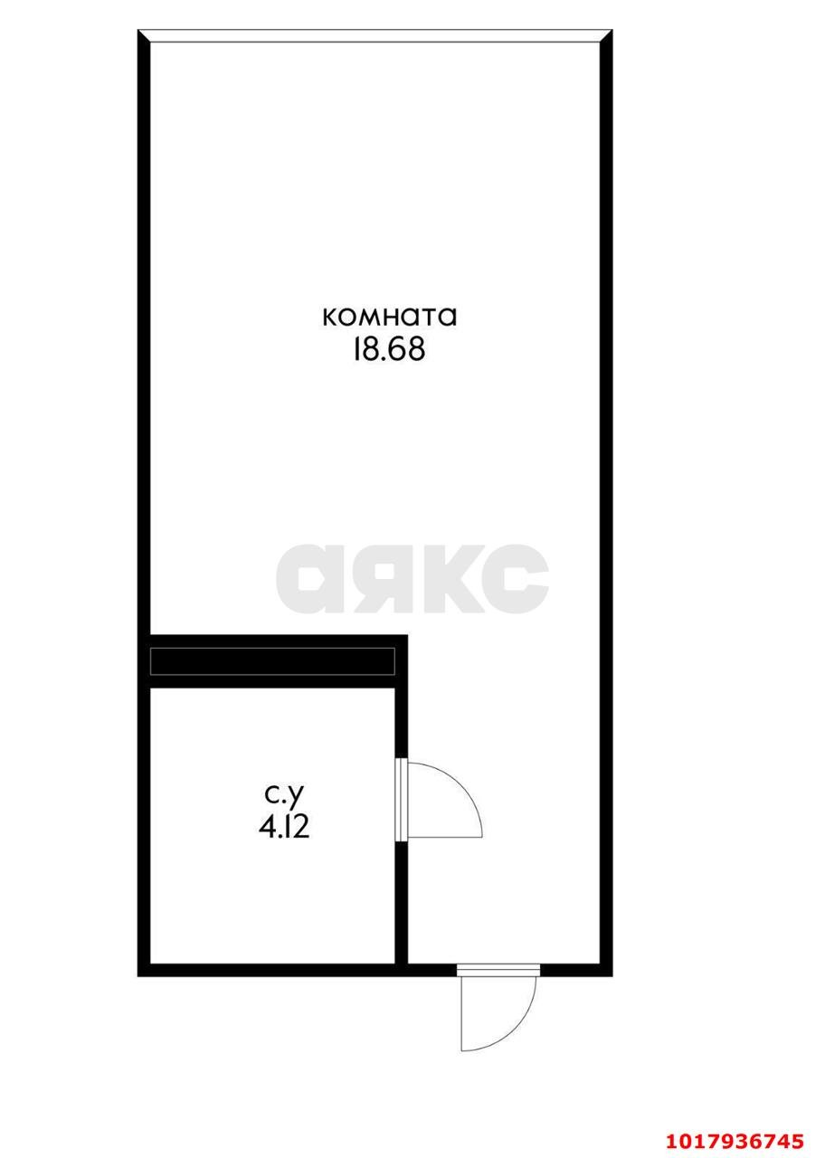 Фото №3: Студия <span class="whitespace-nowrap">36 м²</span>, <span class="whitespace-nowrap">5/16 эт.</span> - Краснодар, Центральный внутригородской округ, мкр. Черёмушки, ул. Обрывная, 132/1к12