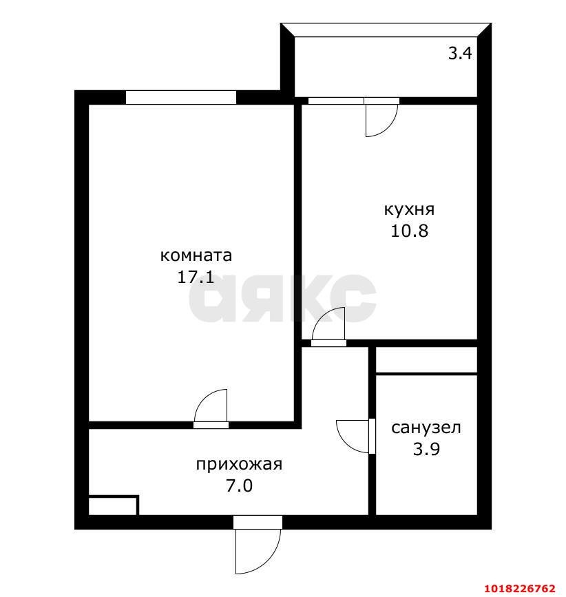 Фото №10: 1-комнатная квартира <span class="whitespace-nowrap">42 м²</span>, <span class="whitespace-nowrap">7/18 эт.</span> - Краснодар, Прикубанский внутригородской округ, имени Петра Метальникова, мкр. ЖК Атмосфера, ул. Московская, 125к1