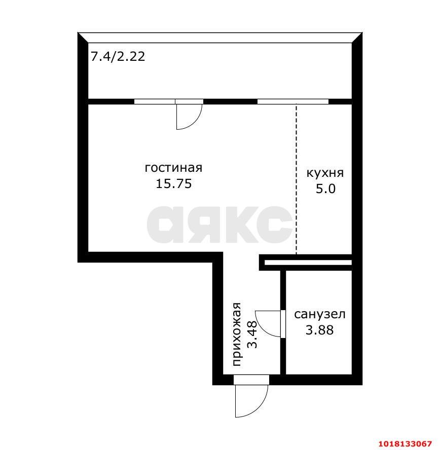 Фото №10: Студия <span class="whitespace-nowrap">35 м²</span>, <span class="whitespace-nowrap">10/20 эт.</span> - Краснодар, Прикубанский внутригородской округ, Восточный, мкр. жилой комплекс Квартал № 6, ул. имени Героя Советского Союза Дмитрия Мирошниченко, 41