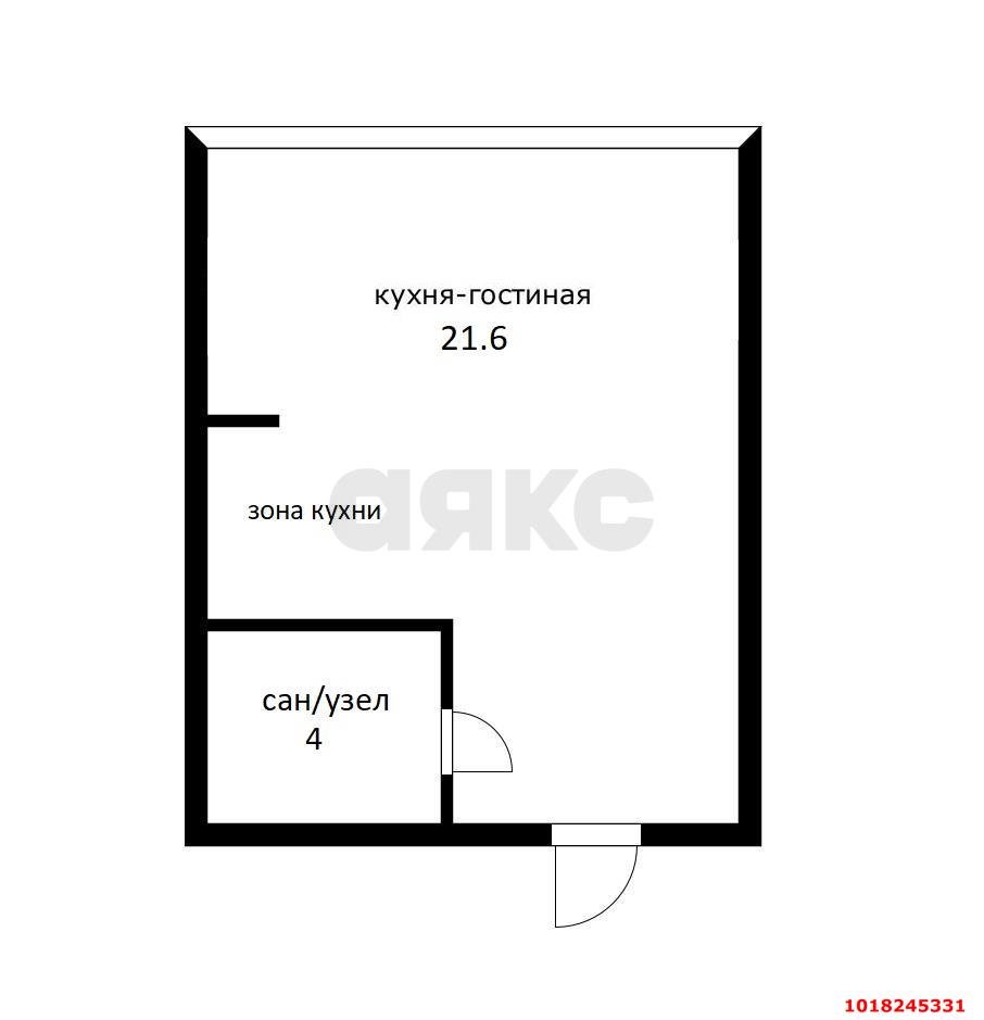 Фото №8: Студия <span class="whitespace-nowrap">25 м²</span>, <span class="whitespace-nowrap">2/9 эт.</span> - Российский, Прикубанский внутригородской округ, мкр. ЖК Луч, ул. Куликова Поля, 35