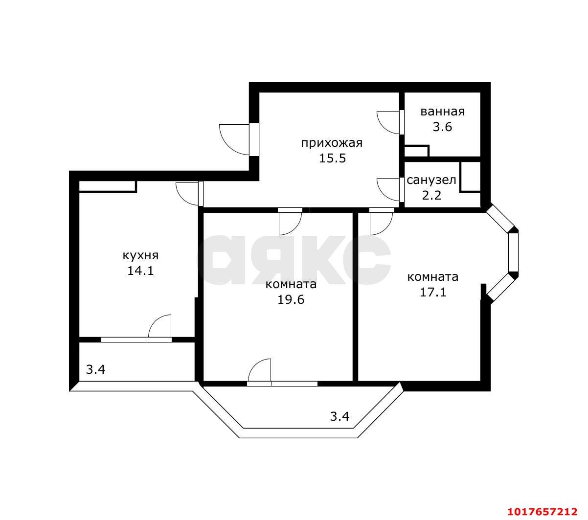 Фото №25: 2-комнатная квартира 80&nbsp;м², 11/18&nbsp;эт. - Краснодар, Центральный внутригородской округ, мкр. Центральный, ул. Железнодорожная, 2/1