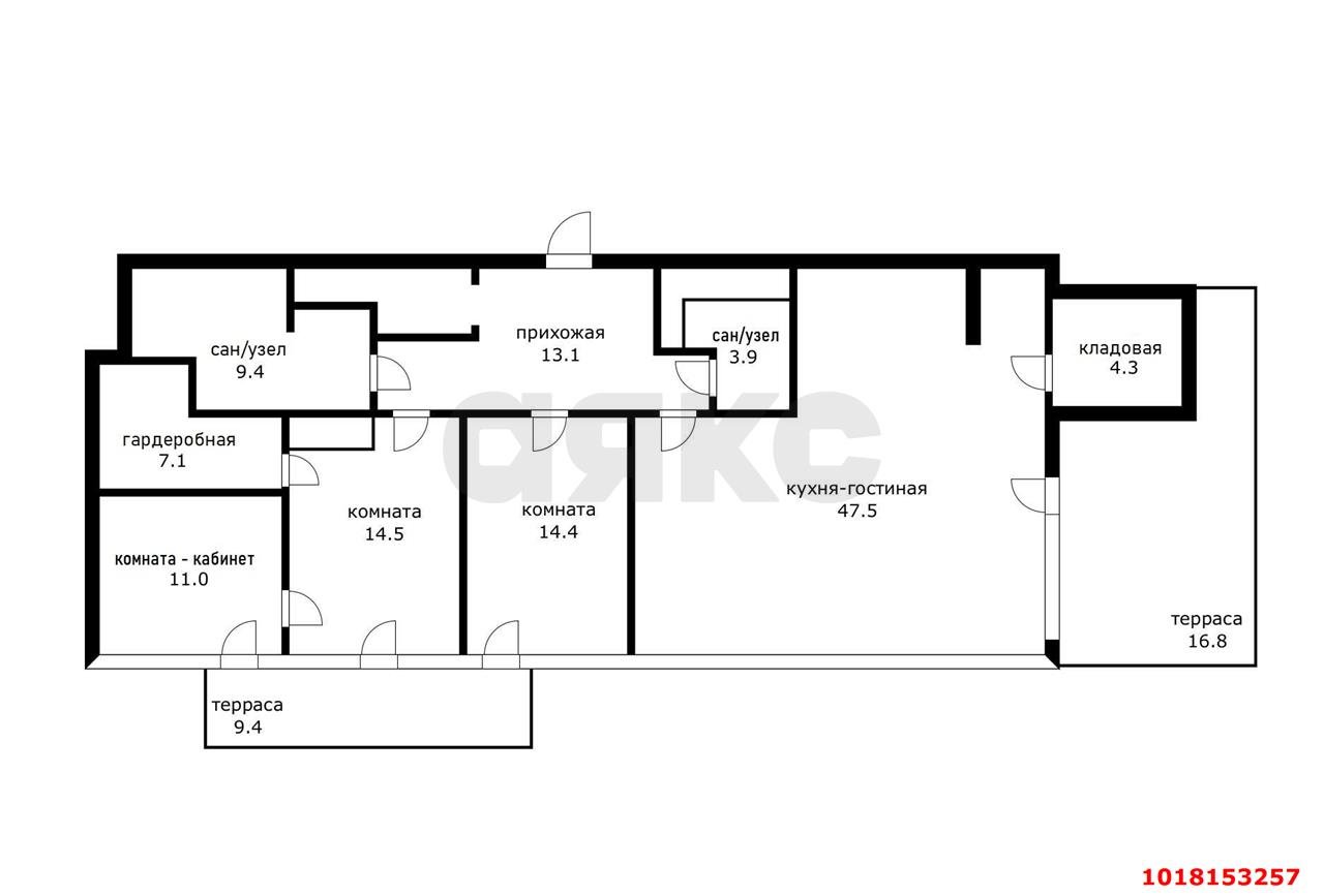 Фото №19: Пентхаус <span class="whitespace-nowrap">160 м²</span>, <span class="whitespace-nowrap">19/19 эт.</span> - Краснодар, Центральный внутригородской округ, Центральный, мкр. ЖК На Садовой, ул. Садовая, 159