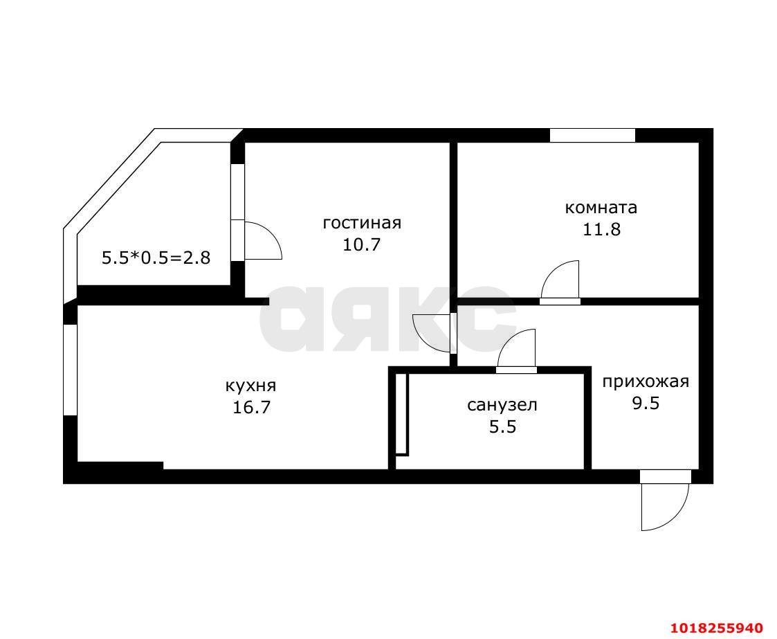 Фото №7: 2-комнатная квартира <span class="whitespace-nowrap">57 м²</span>, <span class="whitespace-nowrap">13/16 эт.</span> - Краснодар, Прикубанский внутригородской округ, Россинского, мкр. жилой комплекс Альпы, ул. Командорская, 6