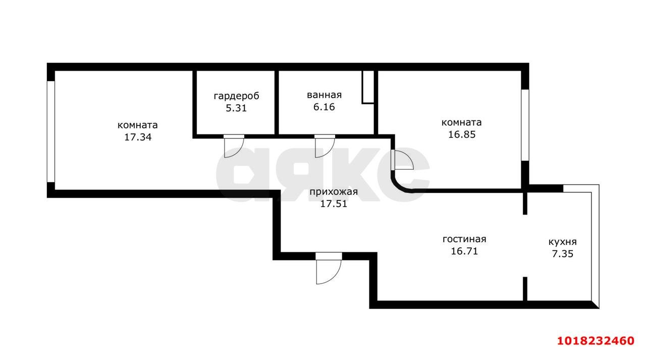 Фото №20: 2-комнатная квартира <span class="whitespace-nowrap">87 м²</span>, <span class="whitespace-nowrap">14/24 эт.</span> - Краснодар, Западный внутригородской округ, Фестивальный, мкр. ЖК Тургенев, ул. Дальняя, 8к1