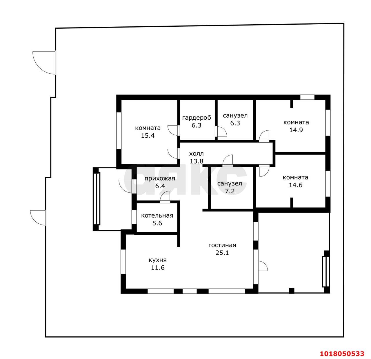 Фото №20: Дом <span class="whitespace-nowrap">250 м²</span> <span class="whitespace-nowrap">+ 6.4 сот.</span>, <span class="whitespace-nowrap">1 эт.</span> - Краснодар, Карасунский внутригородской округ, ж/м Пашковский, ул. Урожайная