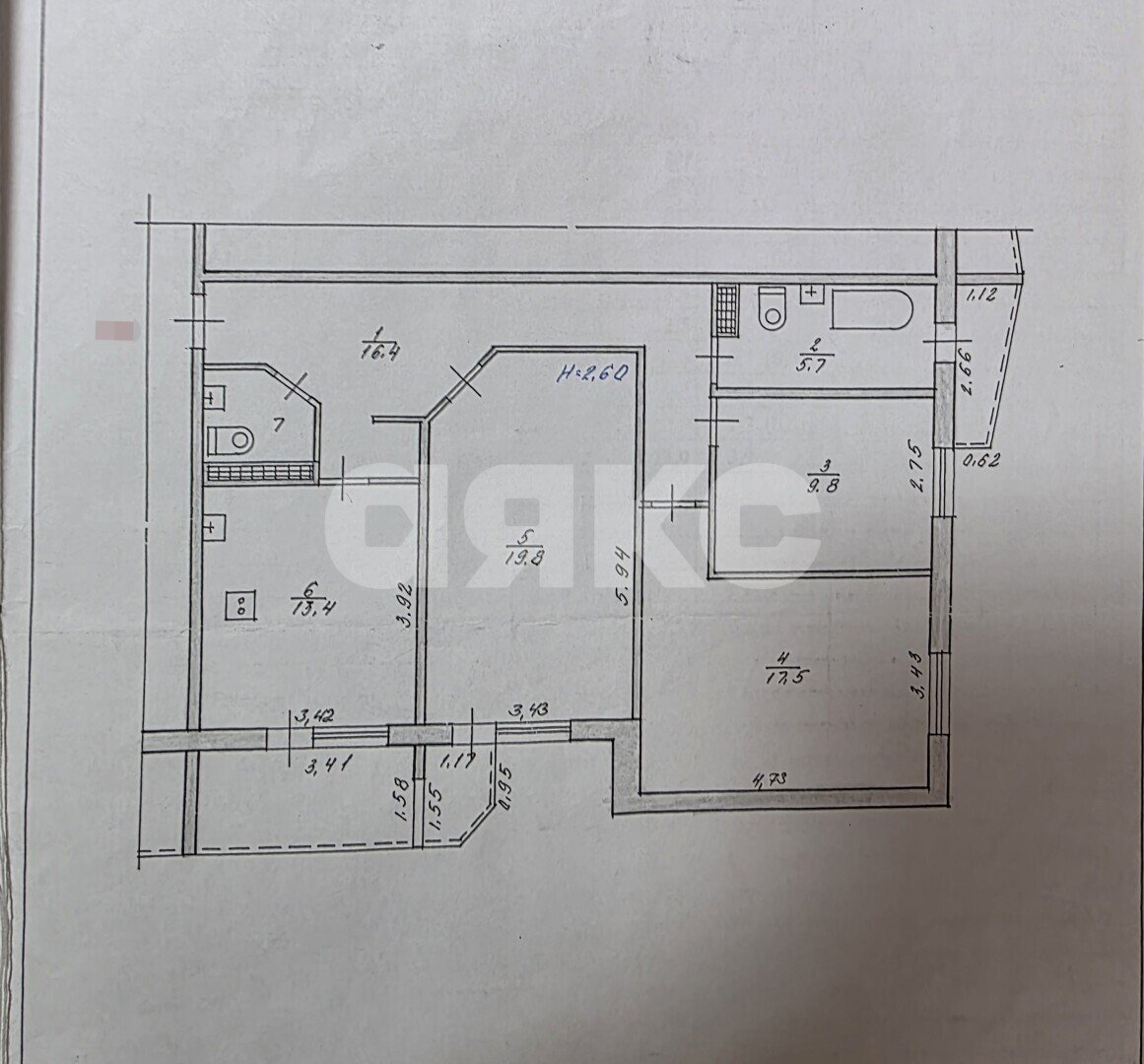 Фото №27: 3-комнатная квартира <span class="whitespace-nowrap">89 м²</span>, <span class="whitespace-nowrap">13/17 эт.</span> - Волгоград, р. Краснооктябрьский, ул. Хользунова, 18/1
