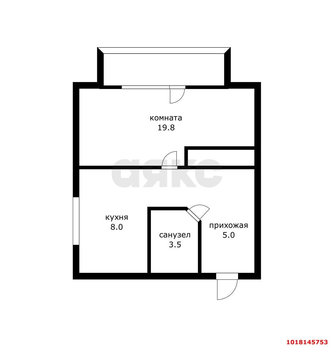 Фото №8: 1-комнатная квартира <span class="whitespace-nowrap">40 м²</span>, <span class="whitespace-nowrap">2/5 эт.</span> - Краснодар, Западный внутригородской округ, мкр. Сельскохозяйственный Институт, ул. Минская, 111