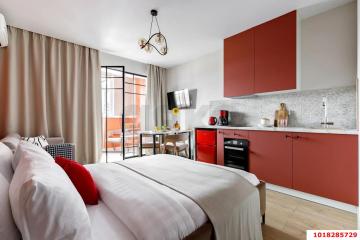 Фото №1: Студия <span class="whitespace-nowrap">23 м²</span>, <span class="whitespace-nowrap">12/16 эт.</span> - Краснодар, мкр. жилой комплекс Самолёт-4, ул. Константина Гондаря, 103к1