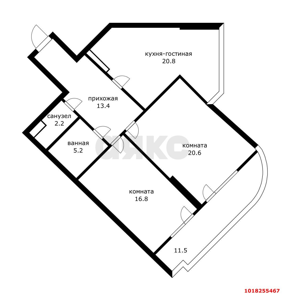 Фото №20: 2-комнатная квартира <span class="whitespace-nowrap">90 м²</span>, <span class="whitespace-nowrap">4/24 эт.</span> - Краснодар, Западный внутригородской округ, ЖК Новый Город, мкр. Юбилейный, б-р Клары Лучко, 14к2