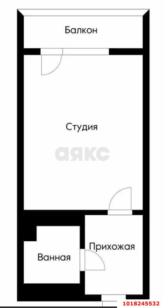 Фото №6: Студия <span class="whitespace-nowrap">17 м²</span>, <span class="whitespace-nowrap">3/6 эт.</span> - Российский, мкр. Прикубанский внутригородской округ, ул. Заводовского, 20