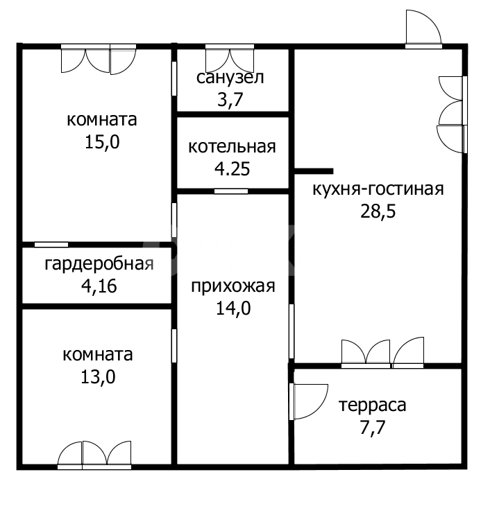 Фото №13: Дом <span class="whitespace-nowrap">99 м²</span> <span class="whitespace-nowrap">+ 4.4 сот.</span>, <span class="whitespace-nowrap">1 эт.</span> - Джигинка, ул. Вячеслава Евскина