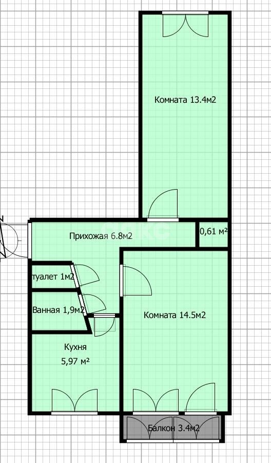 Фото №28: 2-комнатная квартира <span class="whitespace-nowrap">44 м²</span>, <span class="whitespace-nowrap">5/5 эт.</span> - Анапа, ул. Ленина, 68А