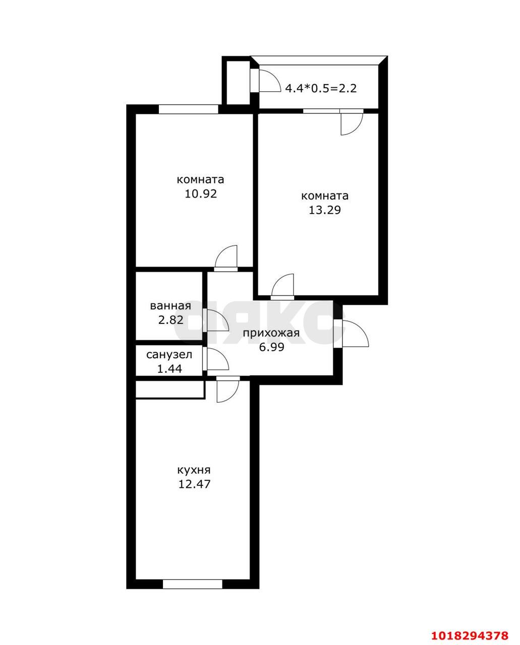 Фото №9: 2-комнатная квартира <span class="whitespace-nowrap">52 м²</span>, <span class="whitespace-nowrap">2/16 эт.</span> - Краснодар, Прикубанский внутригородской округ, мкр. жилой комплекс Мой Город, ул. Западный Обход, 39/1к1