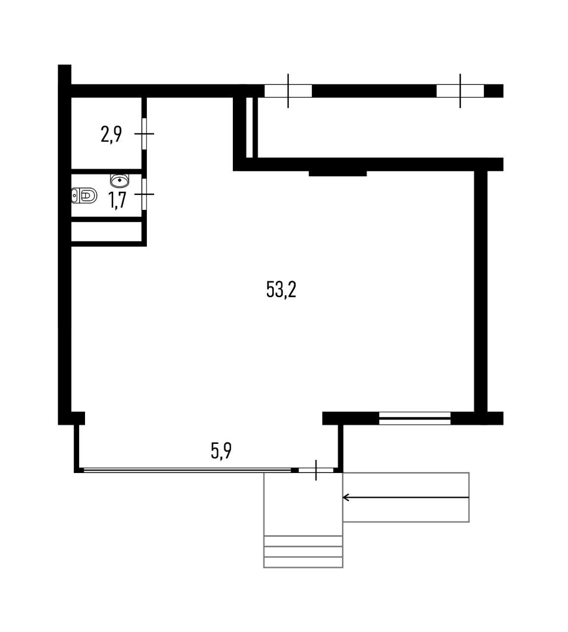 Фото №3: Коммерция 63 м² - Краснодар, Прикубанский внутригородской округ, ЖК Три Кита, имени Петра Метальникова, Завод Радиоизмерительных Приборов, мкр. жилой комплекс Три Кита, ул. Московская, 131к2