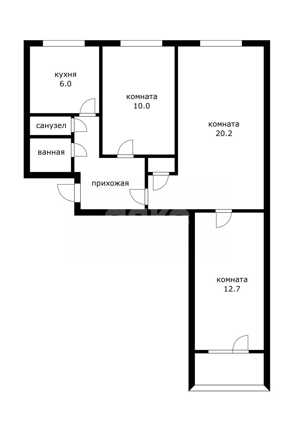 Фото №12: 3-комнатная квартира 61 м² - Москва, 2-й квартал, ул. Рублёвское шоссе, 127