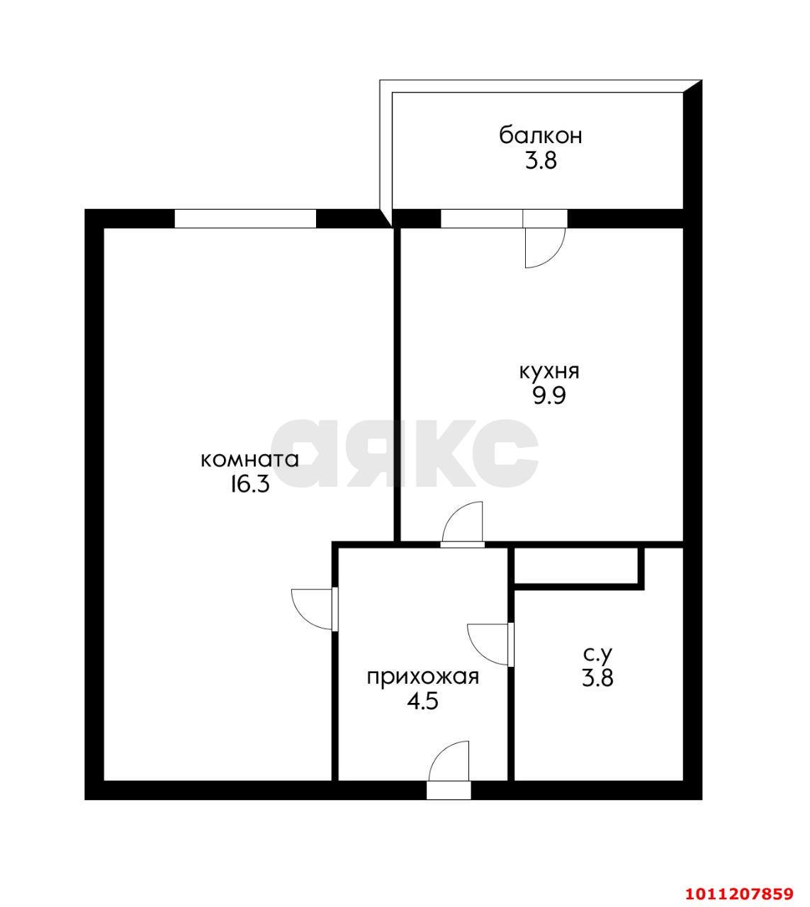 Фото №2: 1-комнатная квартира 35 м² - Краснодар, жилой комплекс Южане, ул. Даниила Смоляна, 65к1
