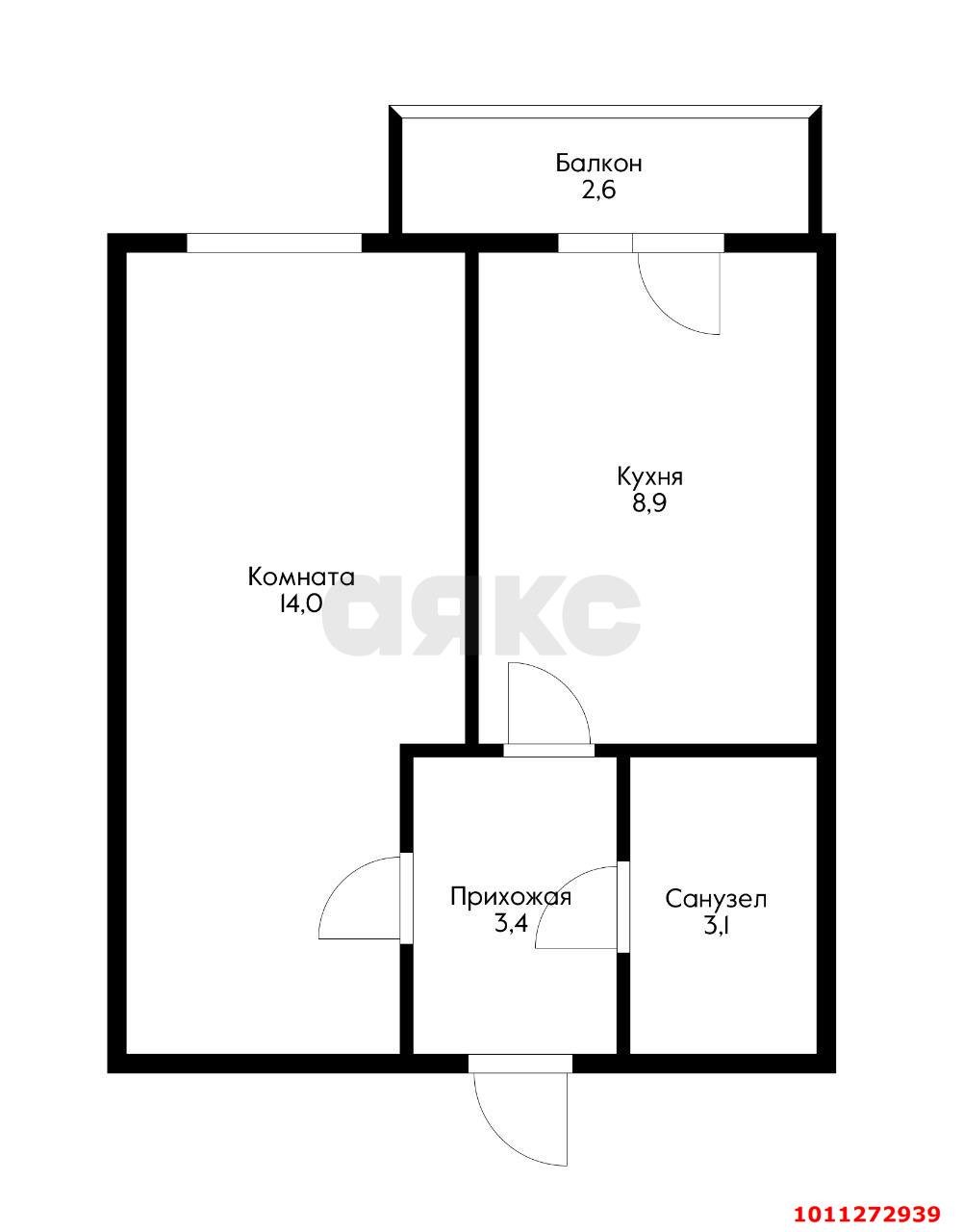 Фото №1: 1-комнатная квартира 34 м² - Краснодар, жилой комплекс Западный Город, ул. Крылатская, 7