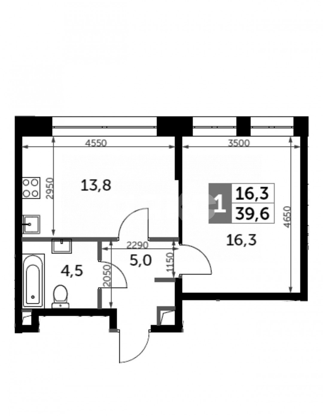 Фото №1: 1-комнатная квартира 40 м² - Москва, жилой комплекс Сидней Сити, ул. Шелепихинская набережная, 38к5