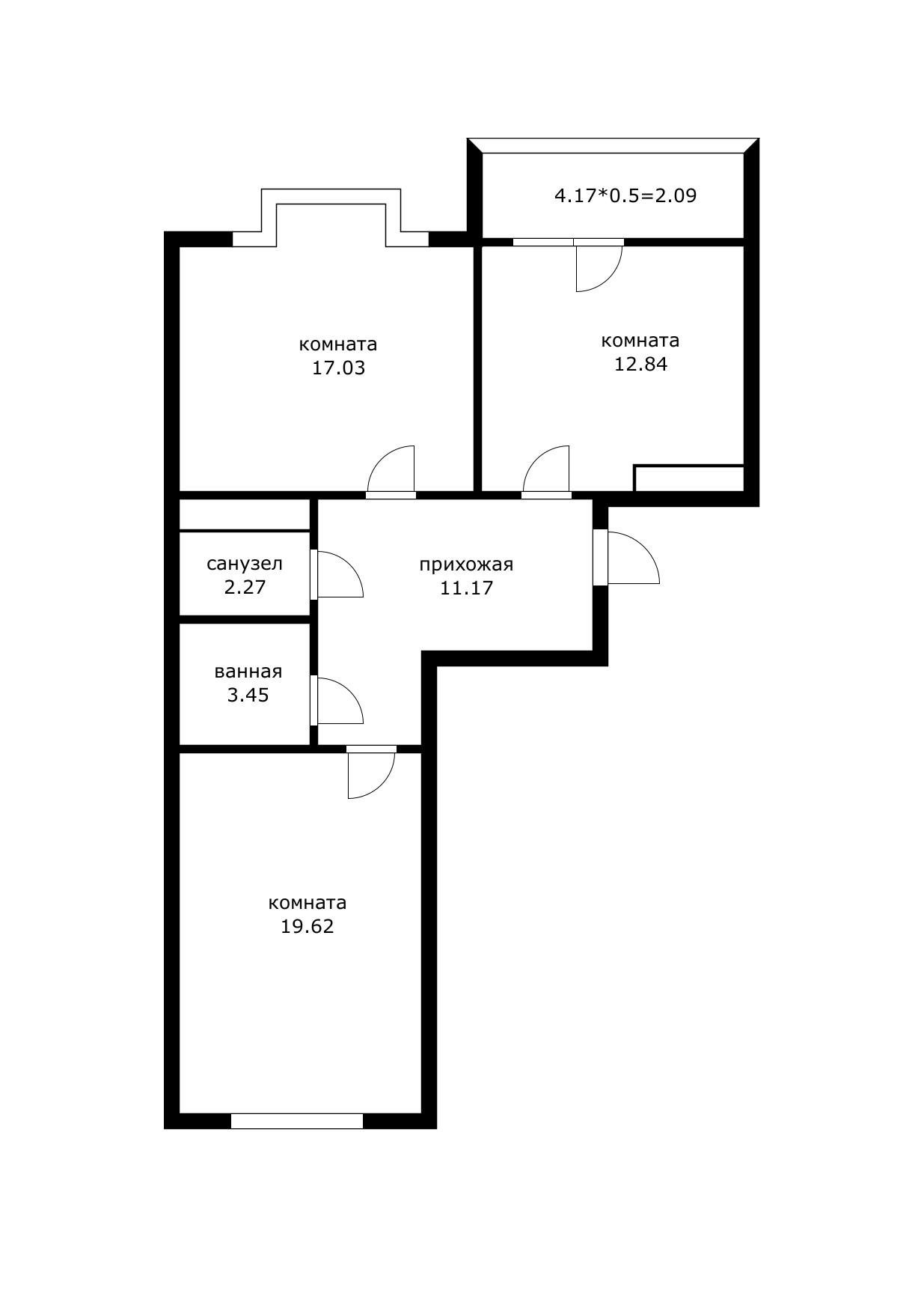 Фото №10: 2-комнатная квартира 70 м² - Краснодар, Школьный, Прикубанский внутригородской округ, Круглик, мкр. жилой комплекс Сердце, ул. Школьная, 1