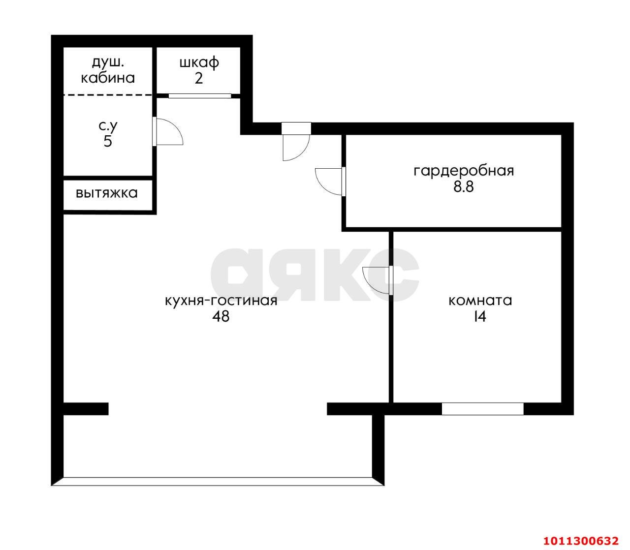 Фото №11: 2-комнатная квартира 80 м² - Краснодар, жилой комплекс Ставропольский, ул. Селезнёва, 4/13к2