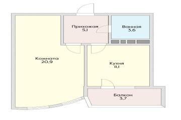 Фото №2: 1-комнатная квартира 39 м² - Краснодар, мкр. жилой комплекс Версаль, ул. Черниговская, 1