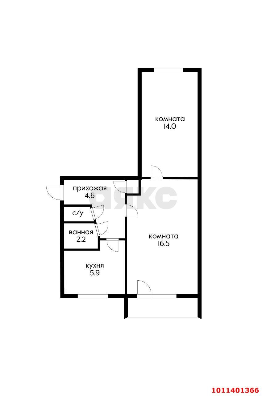 Фото №7: 2-комнатная квартира 49 м² - Краснодар, Карасунский внутригородской округ, мкр. Камвольно-суконный Комбинат, пр-д 3-й Онежский, 7