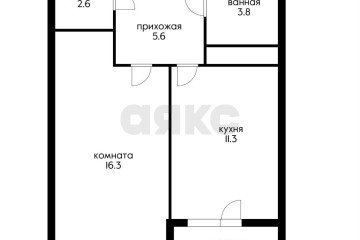 Фото №4: 1-комнатная квартира 34 м² - Краснодар, мкр. жилой комплекс Акварели-2, ул. Тепличная, 62/1к4