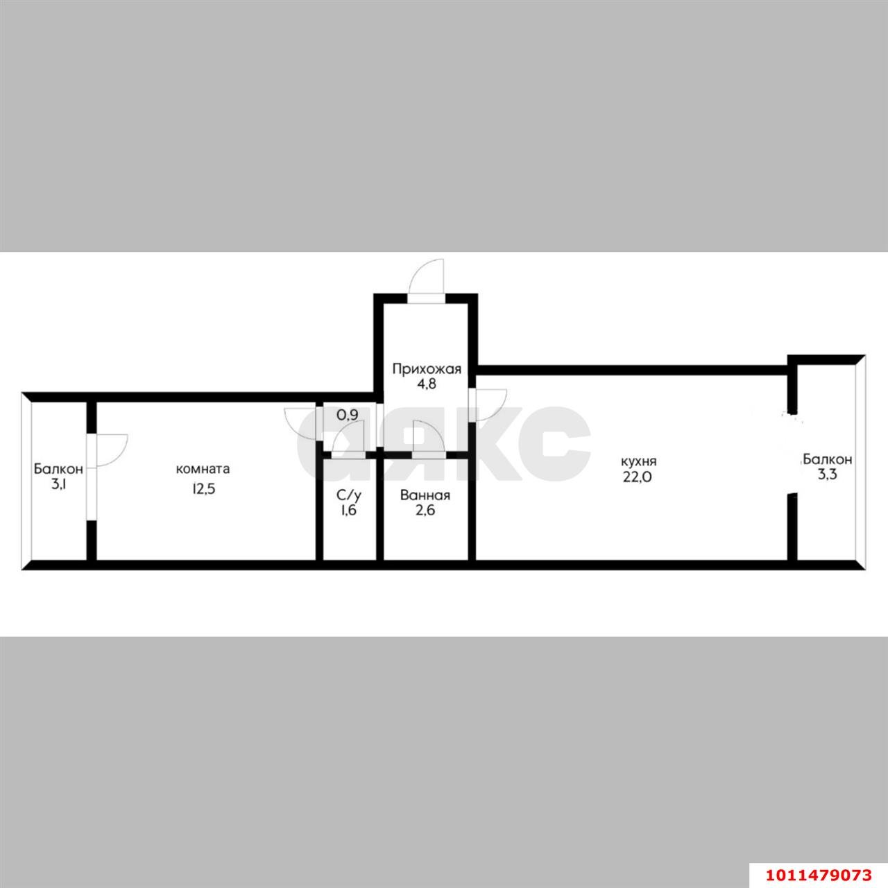 Фото №14: 1-комнатная квартира 50 м² - Краснодар, Прикубанский внутригородской округ, Завод Радиоизмерительных Приборов, мкр. Музыкальный, ул. Рахманинова, 28