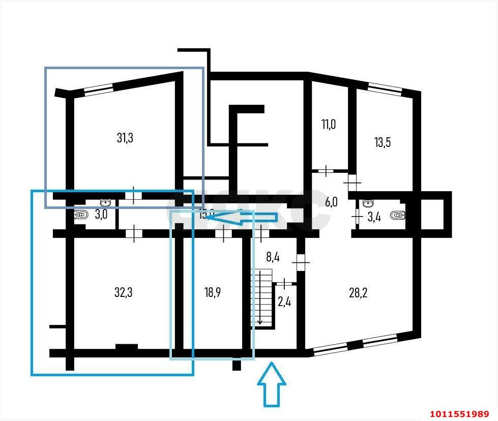 Фото №3: Офисное помещение <span class="whitespace-nowrap">82 м²</span>, <span class="whitespace-nowrap">12 эт.</span> - Краснодар, мкр. Западный внутригородской округ, ул. Красная, 143
