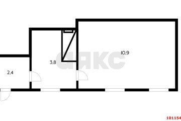 Фото №2: 1-комнатная квартира 17 м² - Краснодар, мкр. Центральный, ул. Гоголя, 89