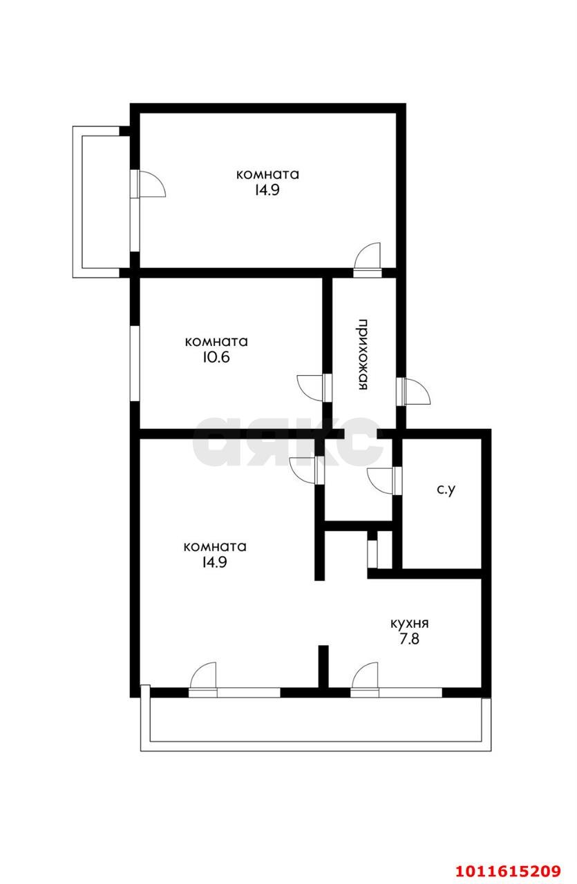 Фото №14: 3-комнатная квартира 70 м² - Краснодар, Западный внутригородской округ, ул. Бабушкина, 281/2